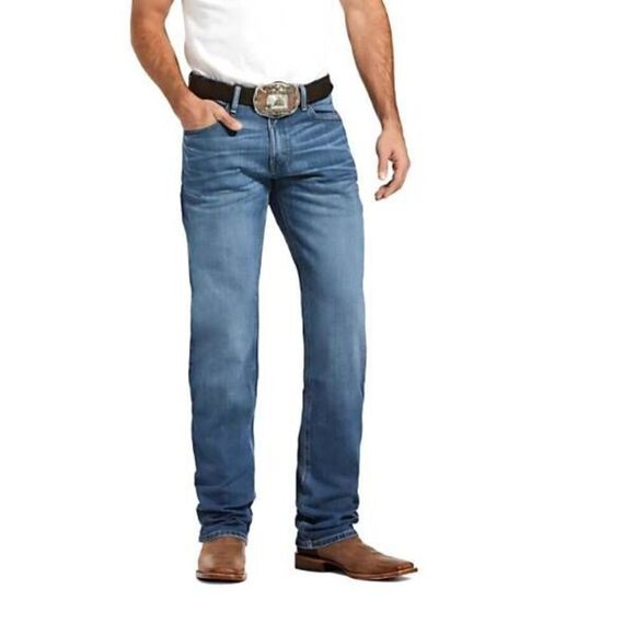 Ariat Men's Relaxed Fit Low-Rise Legacy M2 Traditional Bootcut Jeans sz 38x34 - Picture 1 of 5